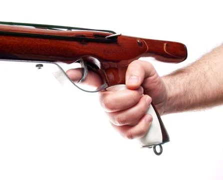 Speargun trigger Foto stock