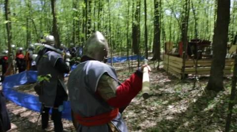 Spearman has thrown a spear Video stock 40493088