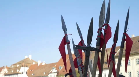 Spears and Halberds Stock Footage 54722927