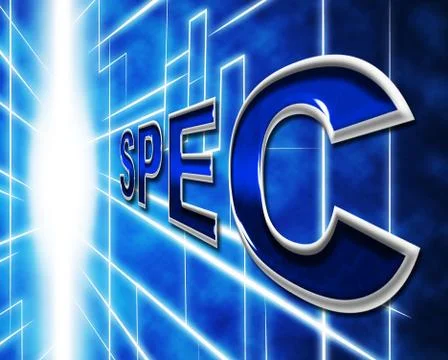 Spec data representing stipulation design and facts Ilustración de archivo