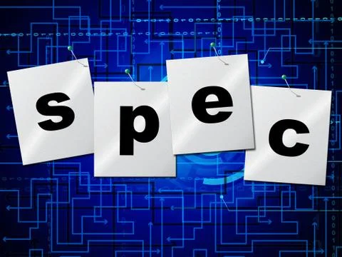 Spec designs showing layouts lay-out and details Stock Illustration