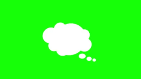 Specch bubble animation on green and black background Stock Footage 296269075