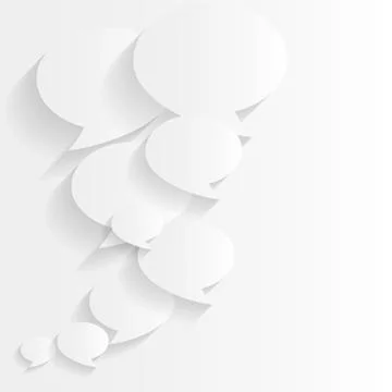 Spech Bubble Background Flat Vector Illustration Stockillustratie