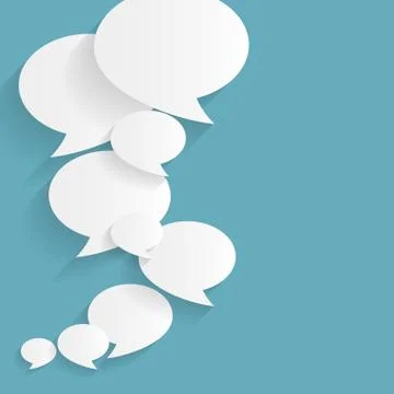 Spech Bubble Background Flat Vector Illustration Stock Illustration