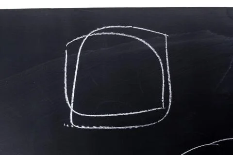 Spech bubble on the chalk board Stock Photos