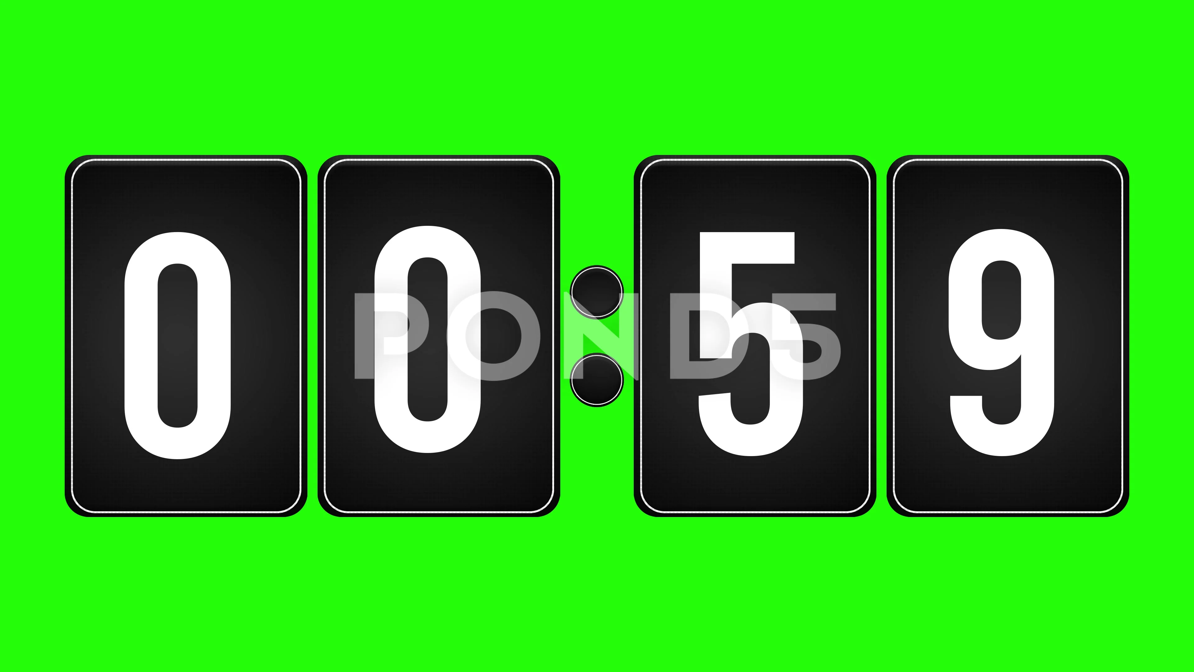 Special 1 Minute Clock Green Scree... | Stock Video |