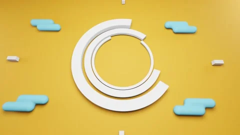 Special 3D Countdown animation From Ten To One Numbers rotation Video stock 136623962