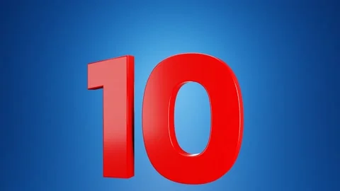 Special 3D Countdown animation From Ten To One . Stock Footage 136752590