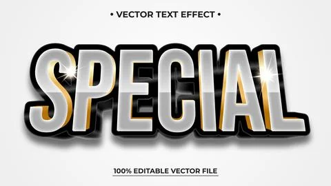 Special 3d editable text style effect Elegant text effect silver and gold c.. Stock Illustration