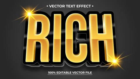 Special 3d editable text style effect Elegant text effect black and gold co.. イラスト素材