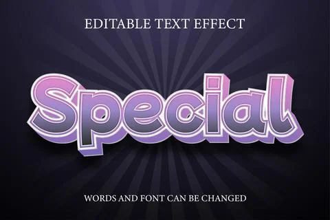 Special 3d style text effect Stock Illustration