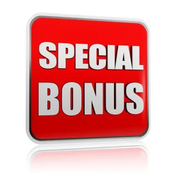 Special bonus in red banner Stock Illustration