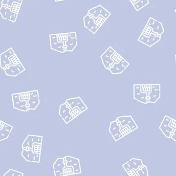 Special burial in mountain line vector seamless pattern Stock Illustration