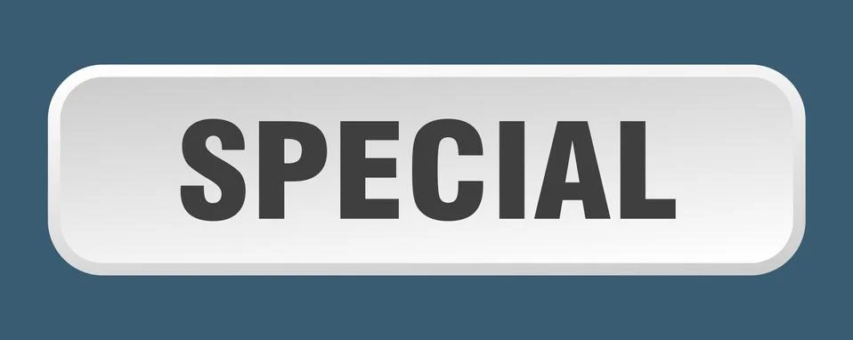 Special button. special square 3d push button 스톡 일러스트
