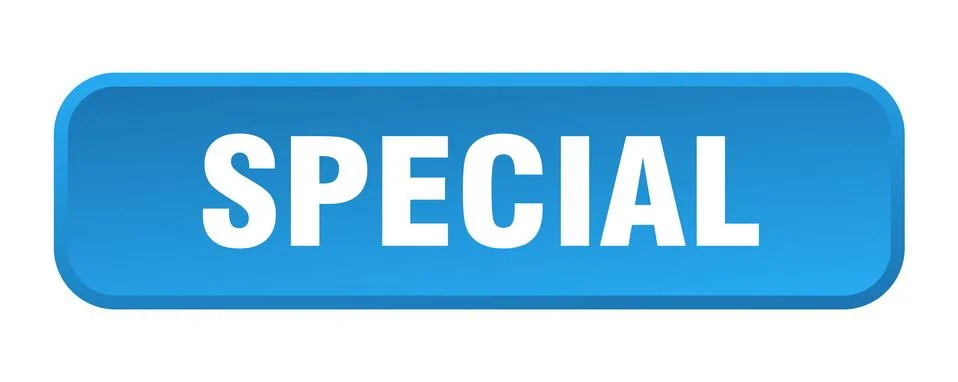 Special button. special square 3d push button Stock Illustration