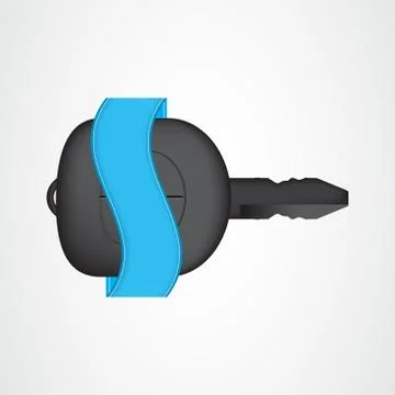 Special car key design with lock and unlock buttons Stock Illustration