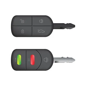 Special car key design with lock and unlock buttons Stock Illustration
