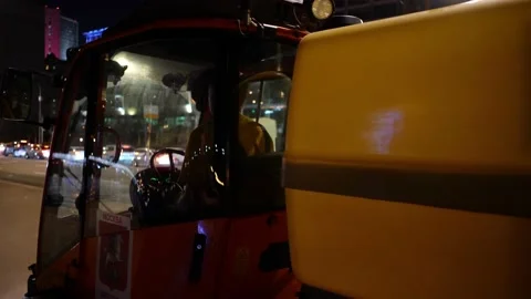 Special cleaning machine washes granite sidewalk with water under pressure. Video stock 130476905