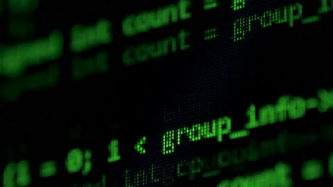 Special commands create a computer code, close up. 스톡 동영상 93017186