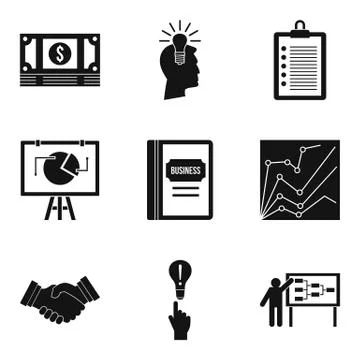 Special computer icons set, simple style Stock Illustration