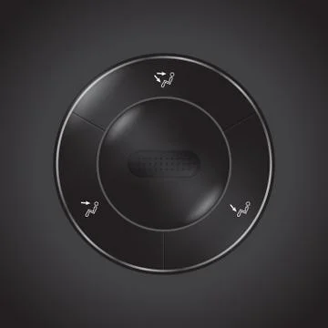Special conditioner and air flow control button design for modern cars Stock Illustration