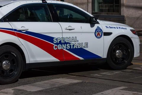 Special constable car side view Stock Photos