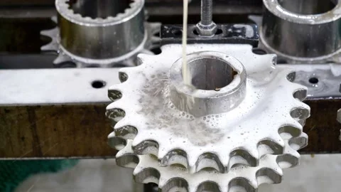 Special cutting by electrolysis wire-cutting machine of very thick metal Stock Footage 195226846