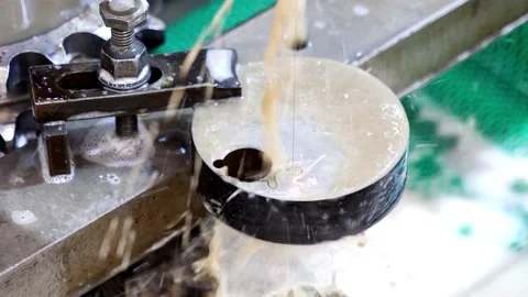 Special cutting by electrolysis wire machine of metal parts Stock Footage 232580087