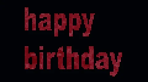 Special Days Glowing Text -Happy Birthday Stock Footage 44141630