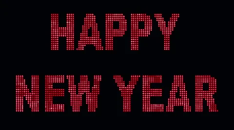 Special Days Glowing Text -Happy New Year Stock Footage 44141725