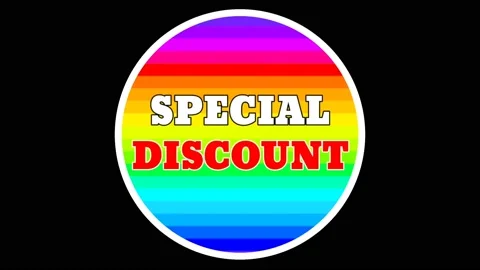 SPECIAL DISCOUNT With running light. Black screen background Stock Footage 199898827