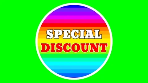SPECIAL DISCOUNT With running light. Green screen background Stock Footage 199899693
