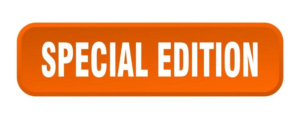Special edition button. special edition square 3d push button Illustrazione stock