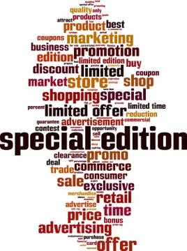 Special edition word cloud Stock Illustration