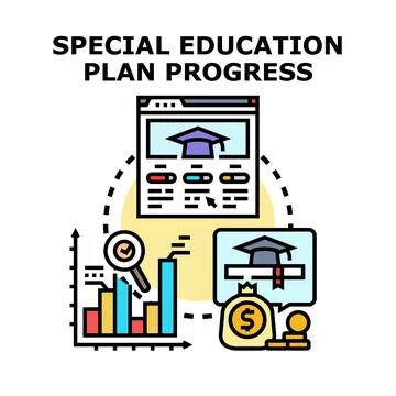 Special education plan progress concept developing learning strategy Stock Illustration