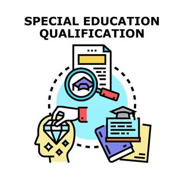 Special education qualification curriculum and personal development 스톡 일러스트