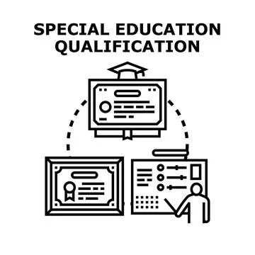 Special education qualification obtaining for professional certification Stock Illustration