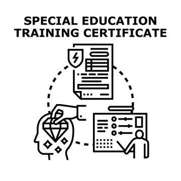 Special education training and certification program concept Stock Illustration
