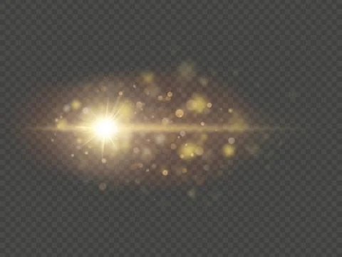 Special effect - shining star sun particles and sparks. Glitter and sequins Illustrazione stock
