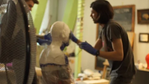 Special Effects Makeup at cinema Stock Footage 88302397