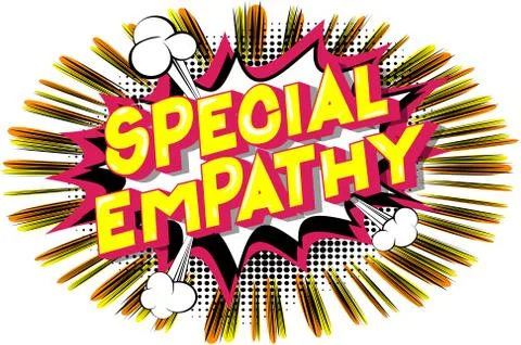 Special Empathy - Vector illustrated comic book style phrase on abstract back イラスト素材