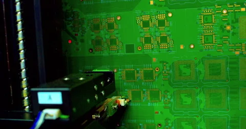 Special equipment diagnose and test chips and processors. Stock Footage 332857381
