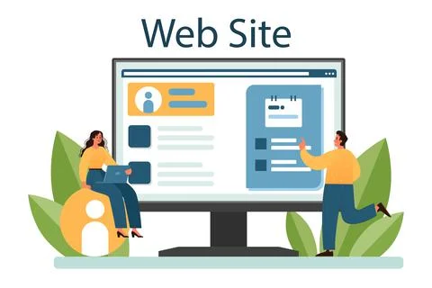 Special event online service or platform. Media performance organization Stock Illustration