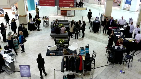 Special event of private vip function inside shopping mall Stock Footage 56980220
