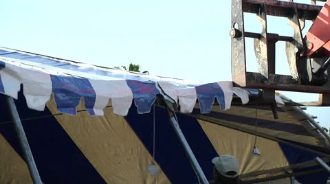 Special Event Tent being raised Video stock 25453098