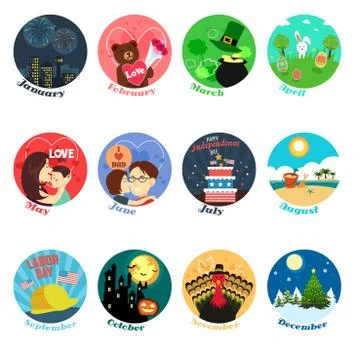 Special Event in a Year Stock Illustration