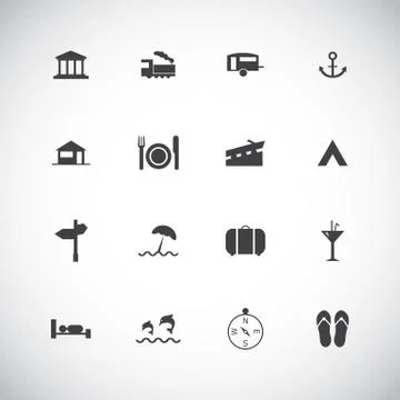 Special flat ui icons for web and mobile applications Illustrazione stock