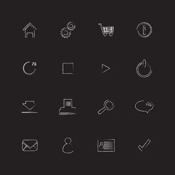 Special flat ui icons for web and mobile applications Stock Illustration