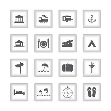 Special flat ui icons for web and mobile applications Illustrazione stock