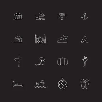 Special flat ui icons for web and mobile applications Stock Illustration